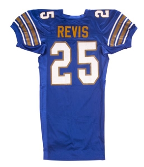 2005 Darrell Revis Game Worn and Signed Pitt Panthers Throw Back Jersey (Pitt LOA)